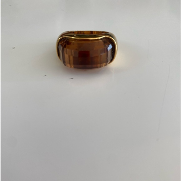 Women’s Swarovski size 7 Garnet and gold plated ring - Picture 2 of 5